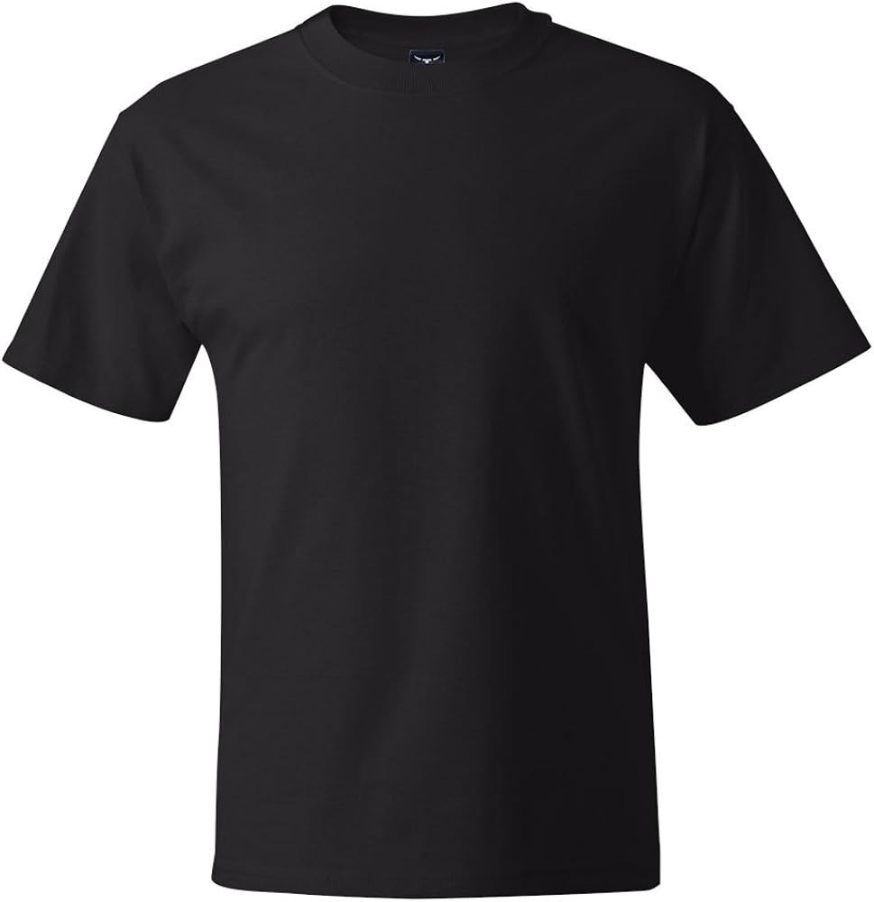 Hanes Big and Tall Short Sleeve Teeâ€¦ Black