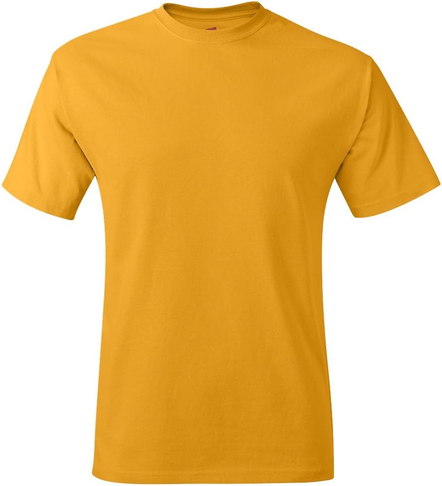 Hanes Mens Tagless 100% Cotton T-Shirt, 4XL, Gold