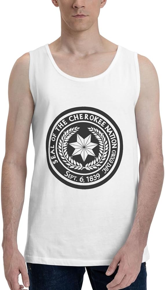 Cherokee Nation Great Seal Men's Tank Top Shirt Cotton Cool Fitness T Shirts