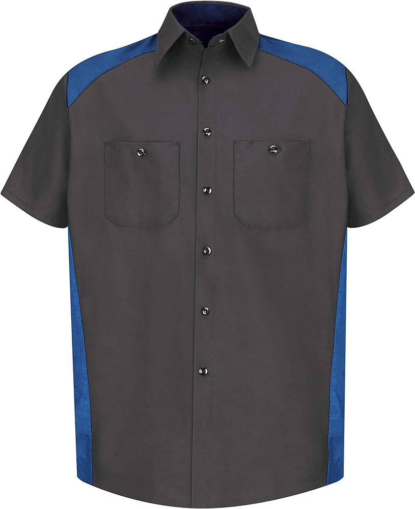 Red Kap Men's Big and Tall Short-Sleeve Motorsports Shirt