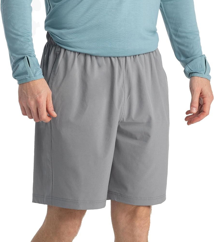 Free Fly Men's Breeze Short 8 Inch Inseam - quick-dry, Moisture-Wicking, Breathable Shorts with Sun Protection UPF 50+