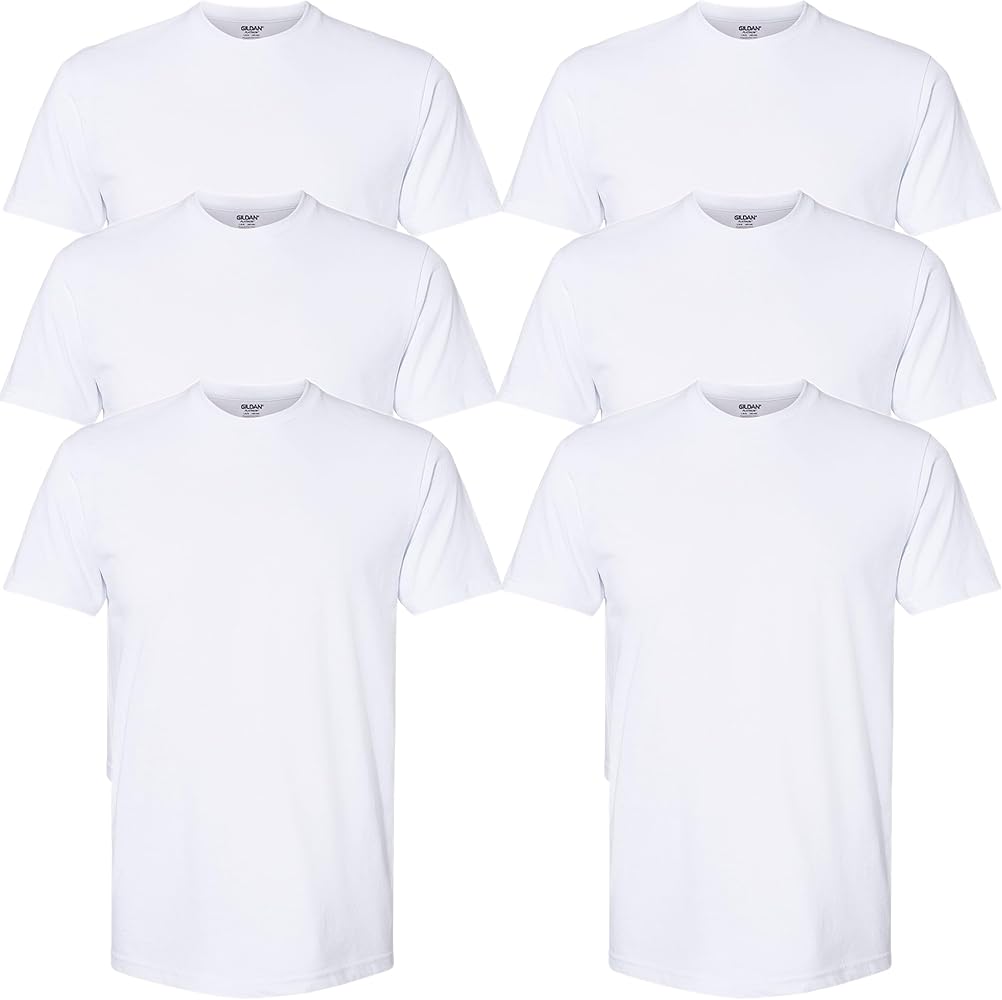 Gildan Men's Crew T-Shirts, Multipack, Style G1100, White (5-Pack), XX-Large