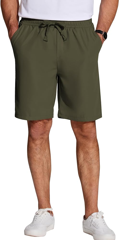 COOFANDY Men's Casual Drawstring Shorts Lightweight Elastic Waist Walking Shorts with Pockets