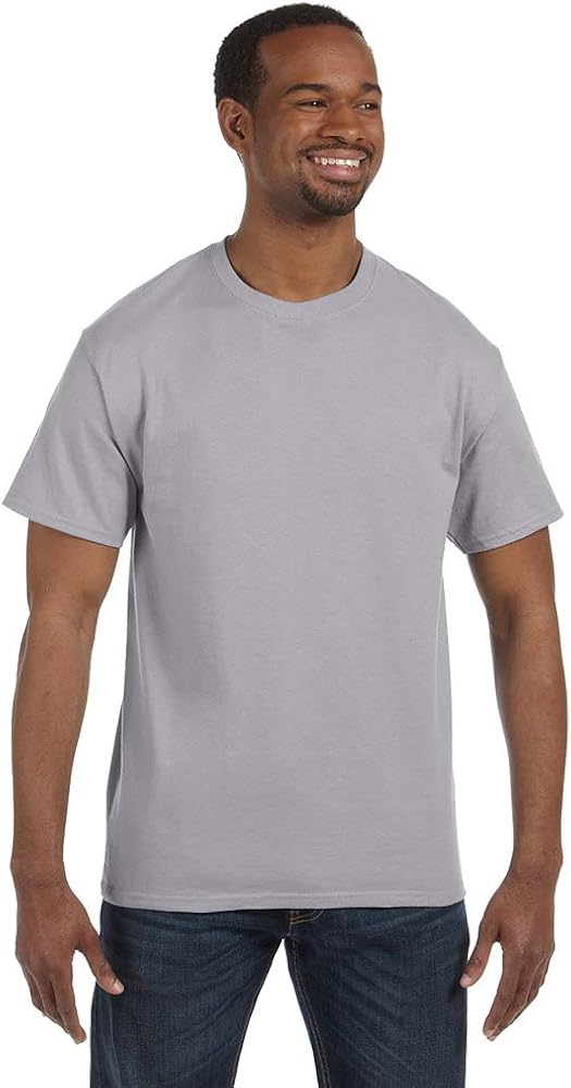 Hanes mens 6.1 oz. Tagless T-Shirt(5250T)-OXFORD GRAY-2XL