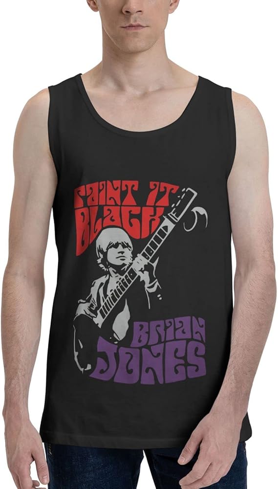 Brian Jones Tank Top Men's Loose Fit Vest Casual Sleeveless Tee