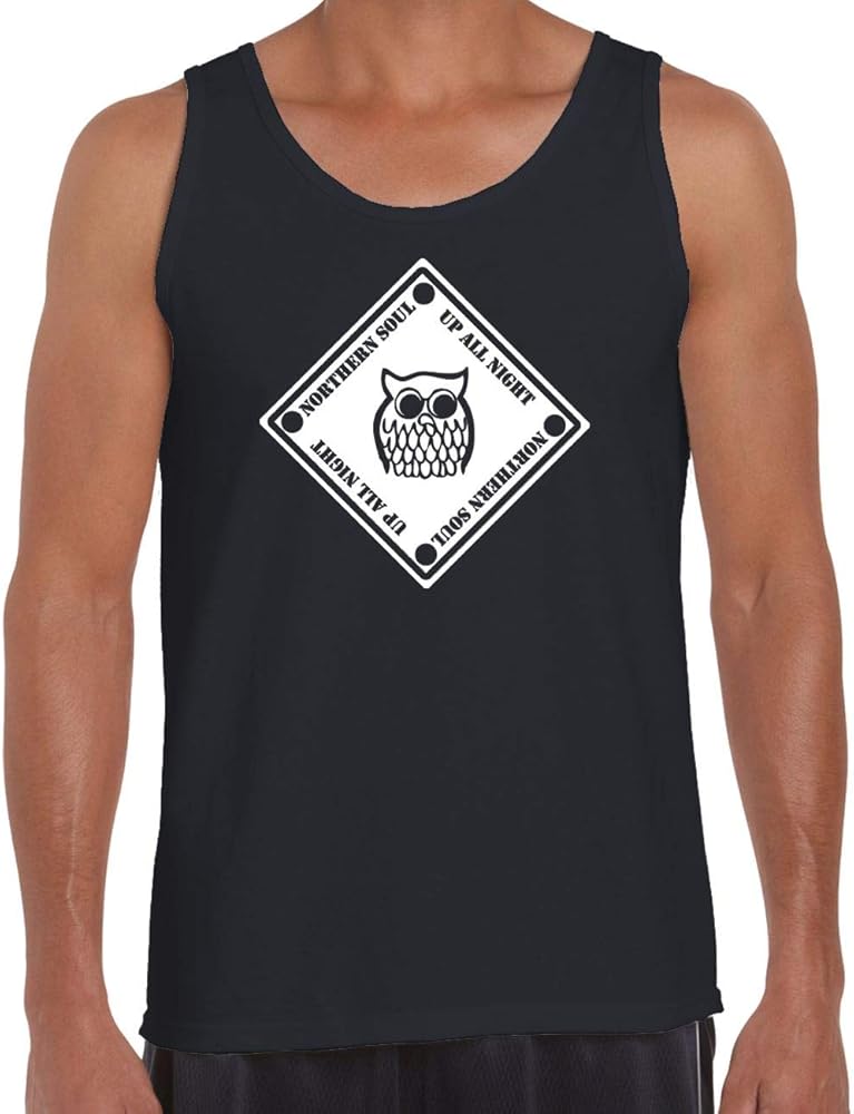 Northern Soul Night Owl Square Logo Men's Vest Tank Top