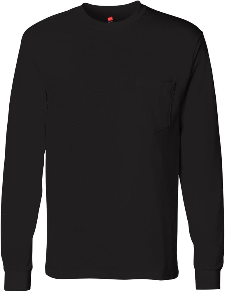 Hanes TAGLESS 6.1 Long Sleeve w/ Pocket