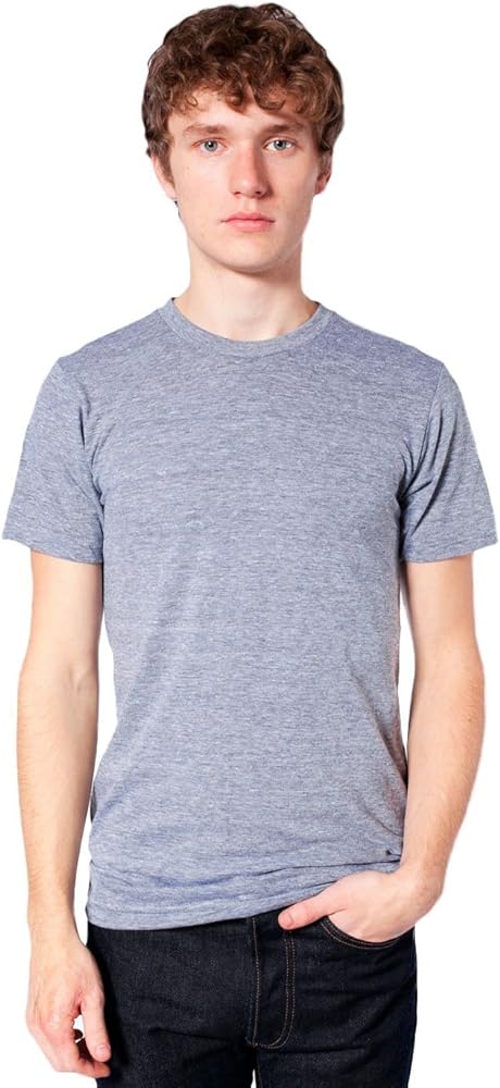 American Apparel Men's Tri-Blend Short Sleeve Track Shirt