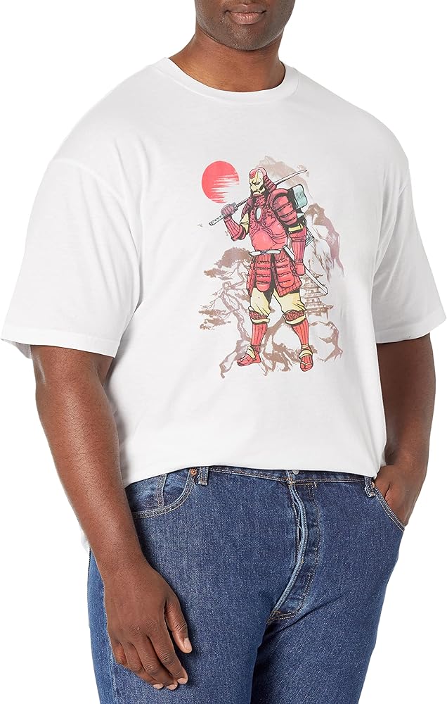 Marvel Big & Tall Classic Iron Samurai Men's Tops Short Sleeve Tee Shirt