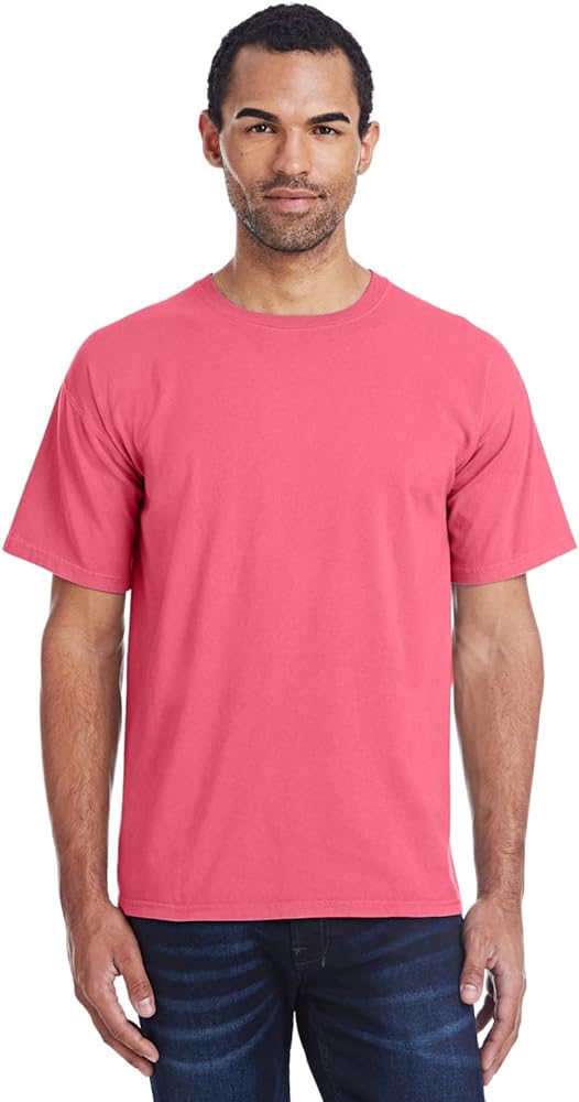 Men's 5.5 oz., 100% Ringspun Cotton Garment-Dyed T-Shirt 2XL CRIMSON FALL