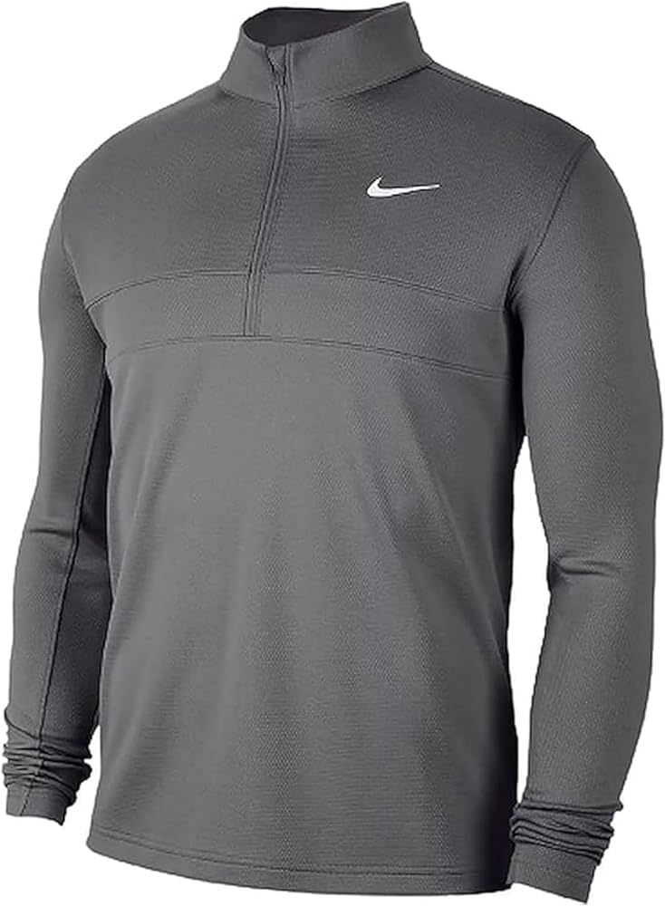 Nike Men's Essential Dri-FIT Half-Zip Golf Pullover, Dark Grey/White, XX-Large