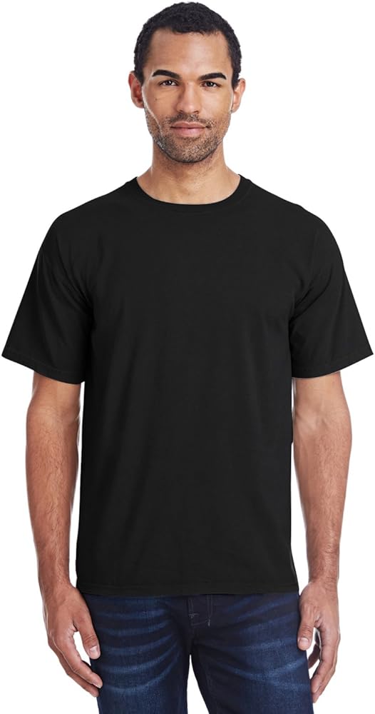 Men's 5.5 oz., 100% Ringspun Cotton Garment-Dyed T-Shirt S BLACK