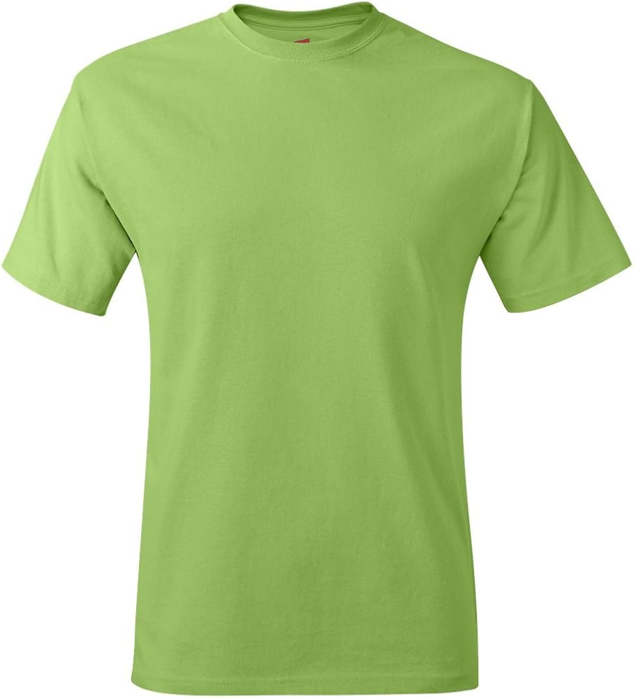 Hanes mens 6.1 oz. Tagless T-Shirt(5250T)-LIME-L