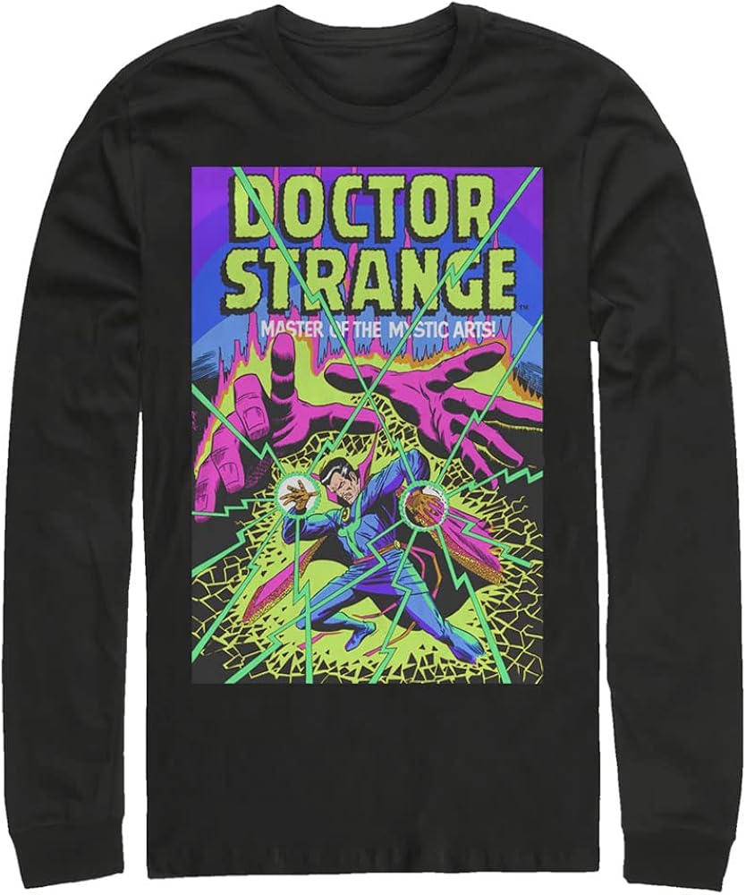 Marvel Big & Tall Men's Classic Strange Glow Tops Long Sleeve Tee Shirt