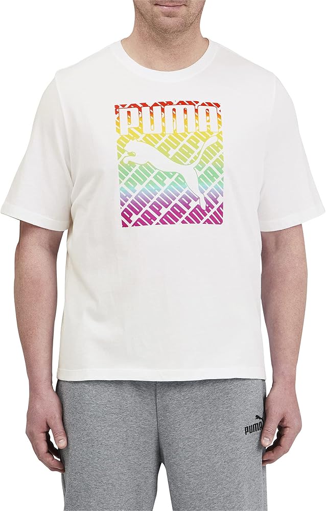 Puma Men's Pride Tee BT, White, Medium Big Tall