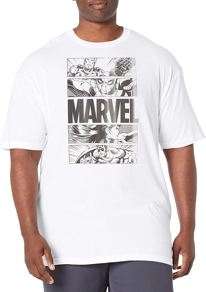 Marvel Classic Graphic Panels Men's Tops Short Sleeve Tee Shirt