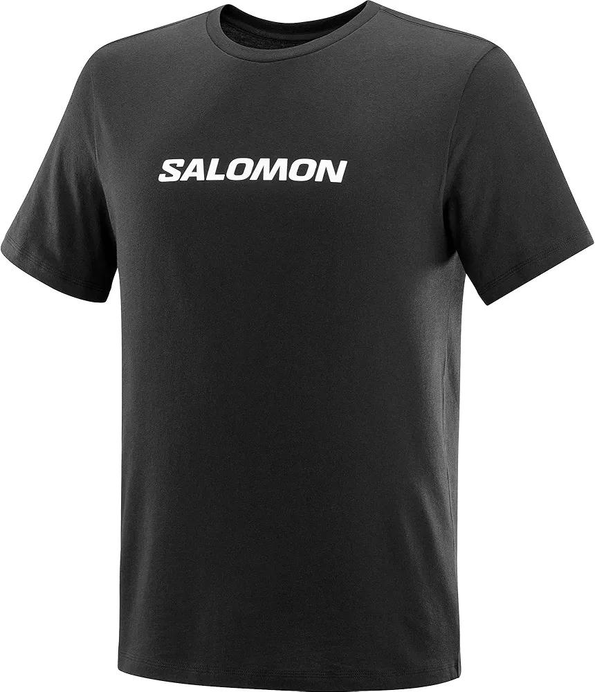 Salomon Men's Standard SAL Logo PERF SS TEE M-DEEP Black XL