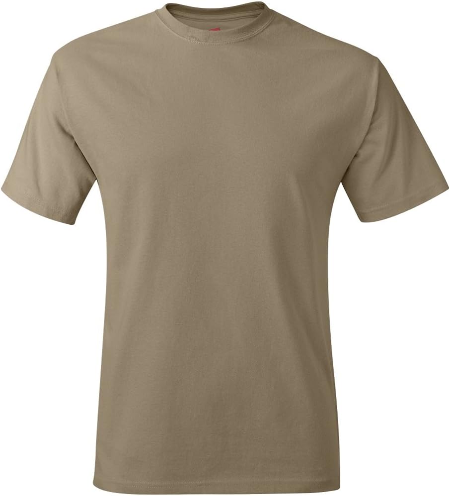 Hanes mens 6.1 oz. Tagless T-Shirt(5250T)-PEBBLE-XL