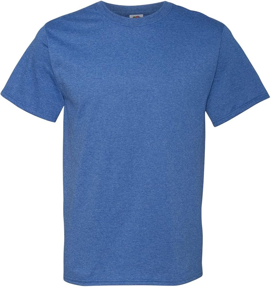 Mens 5 oz. 100% Heavy Cotton HD T-Shirt(3931)-Retro HTH ROYAL-L-6PK