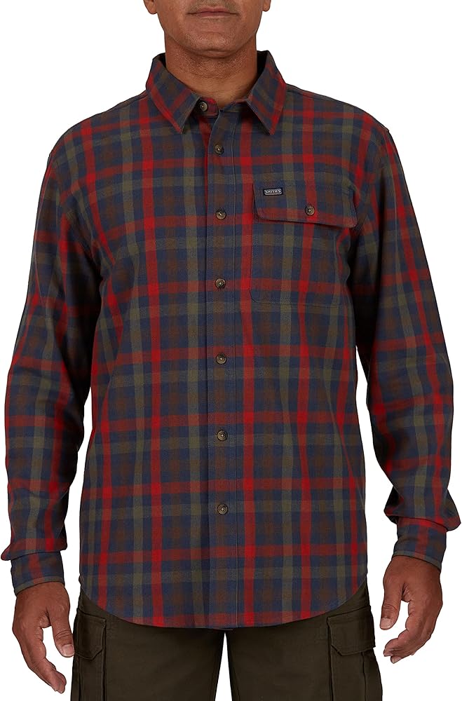 Smith's Workwear Men's Plaid Pocket Flannel Button-up Shirt