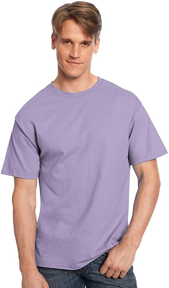 Hanes TAGLESS T-Shirt, Large, Lavender