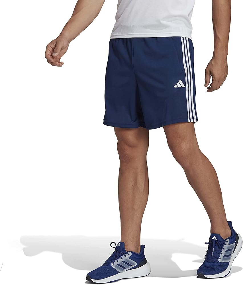 adidas Men's Train Essentials Piqué 3-Stripes Shorts