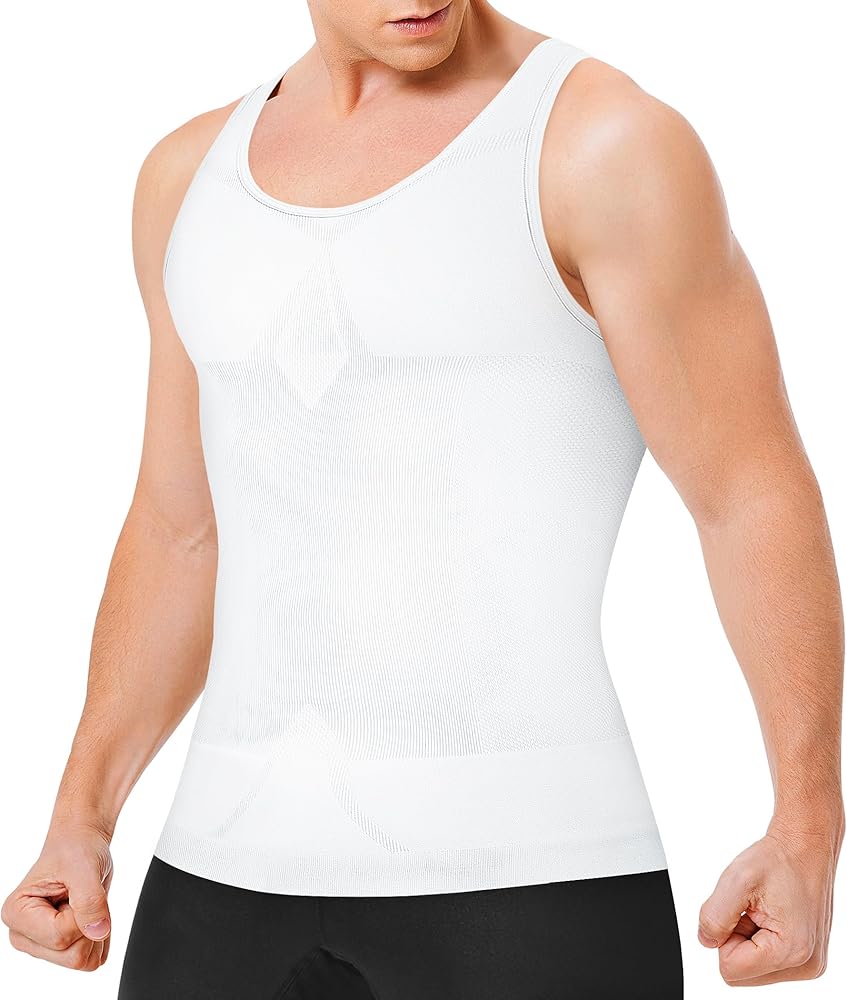 Compression Shirt for Men Body Shaper Tank Top Sleeveless Slimming Undershirt Shapewear Tummy Control Vest