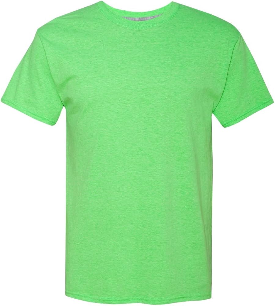 Hanes Men's X-Temp Crewneck Short-Sleeve T-Shirt (Small), Neon Lime Heather