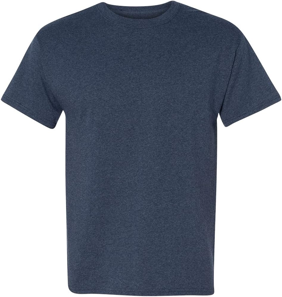 Hanes ComfortBlend EcoSmart Crewneck Men's T-Shirt, Heather Navy, L