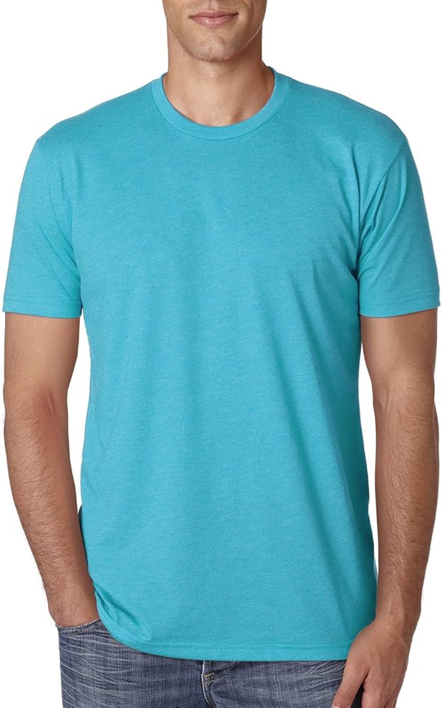 Next Level Apparel Men's Premium Fitted CVC T-Shirt (6210), Bondi Blue, X-Large