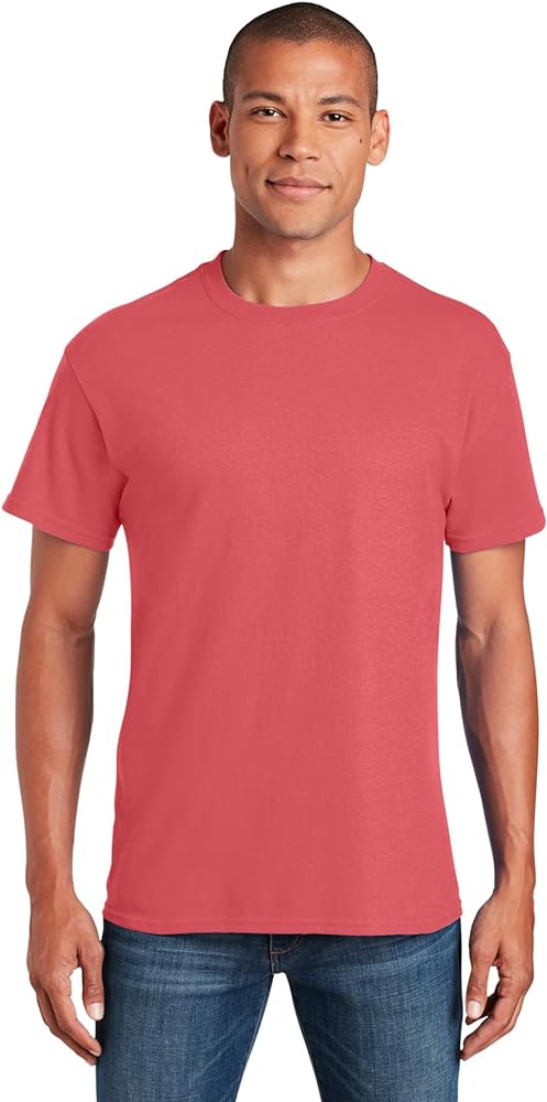 Heavyweight Cotton T-Shirt, Color: Coral Silk, Size: Small