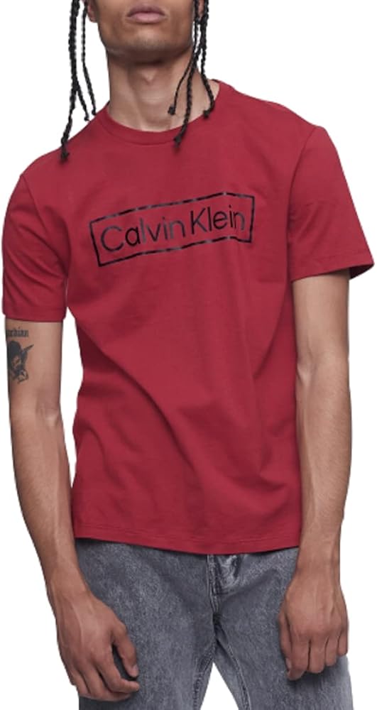 Calvin Klein Men's Ck Box Logo Crewneck T-Shirt