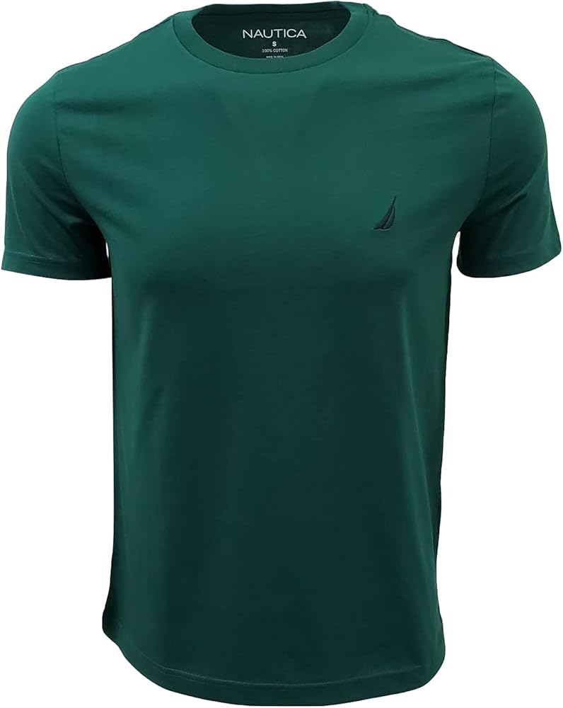 Nautica Mens Short Sleeve Solid Crew Neck T-Shirt (Medium, Tidal Green)