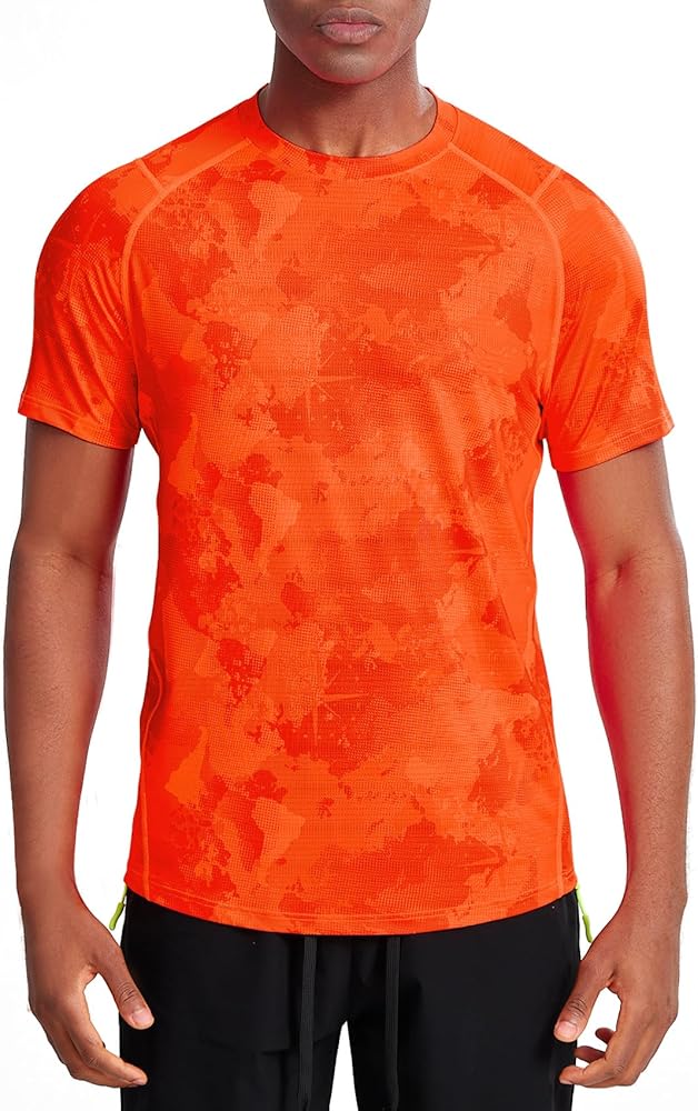 Zengjo Mens Workout Shirt Short Sleeve Quick Dry Lightweight Athletic Running Gym Performance T-Shirts Moisture Wicking