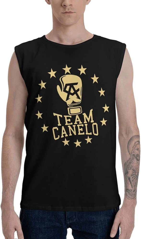 GHBC Canelo Alvarez T-Shirt Sleeveless Classic T-Shirt Man's Cotton Tanks Black