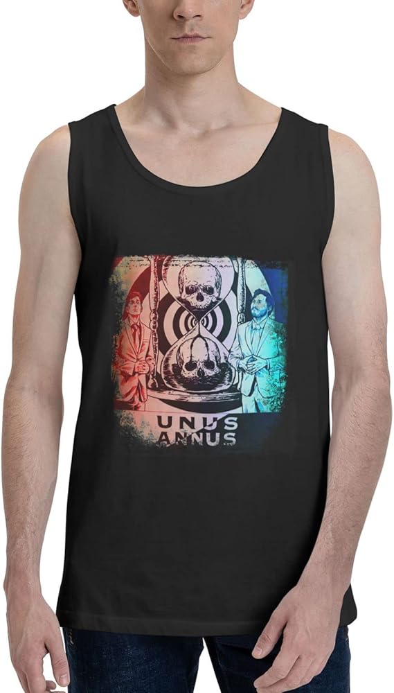 Unus Annus Tank Top Men's Loose Fit Vest Casual Sleeveless T Shirt