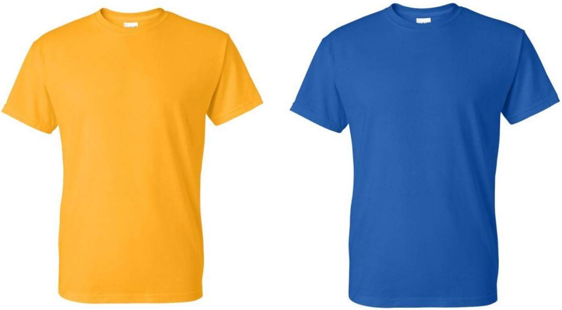 Gildan Men's DryBlend T-Shirt 2 Pack Royal/Gold