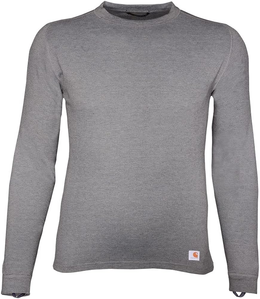 Carhartt Men's Force Heavyweight Heathered Knit Base Layer Crewneck Top