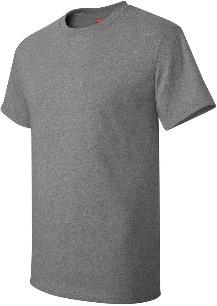 Hanes Mens Tagless 100% Cotton T-Shirt, Small, Oxford Grey