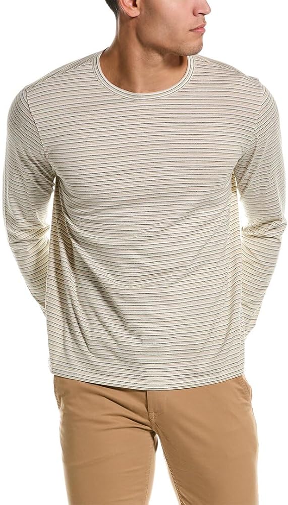 Vince Men's Slub Stripe L/S Crew