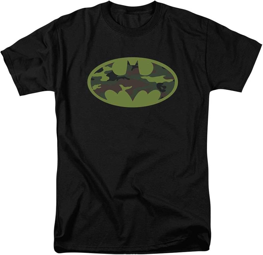 DC Comics Men's Big-Tall Batman Camo Logo T-Shirt