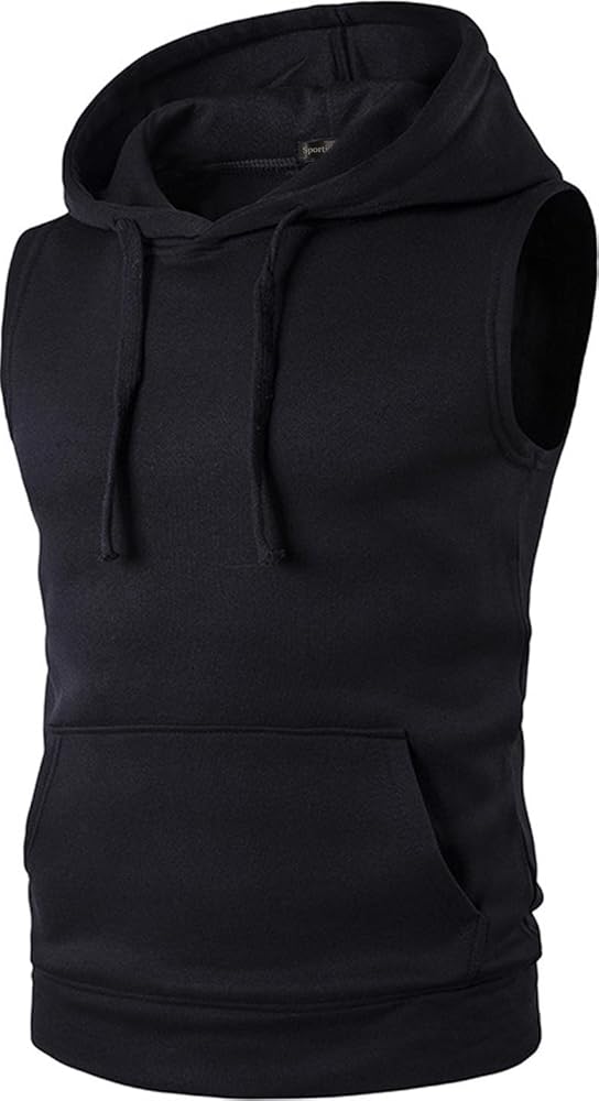 Men's Casual Gilet Waistcoat Hoodie Sleeveless Sweatshirt Zipped Vest Top JZA001