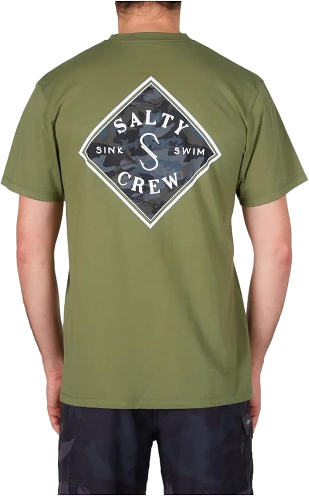 Salty Crew Tippet Lineup Short Sleeve Tee Sage MD