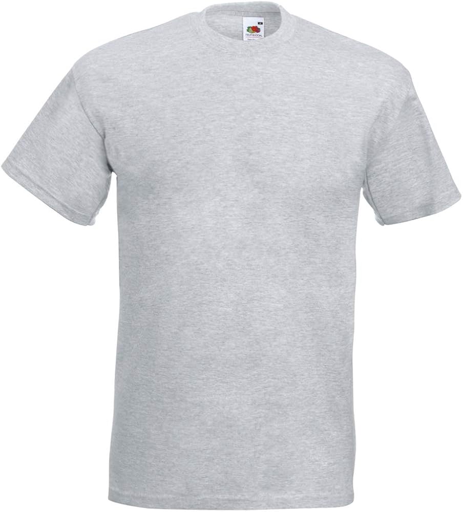 Fruit of the Loom Mens Super Premium Short Sleeve Crew Neck T-Shirt (M) (Heather Gray)