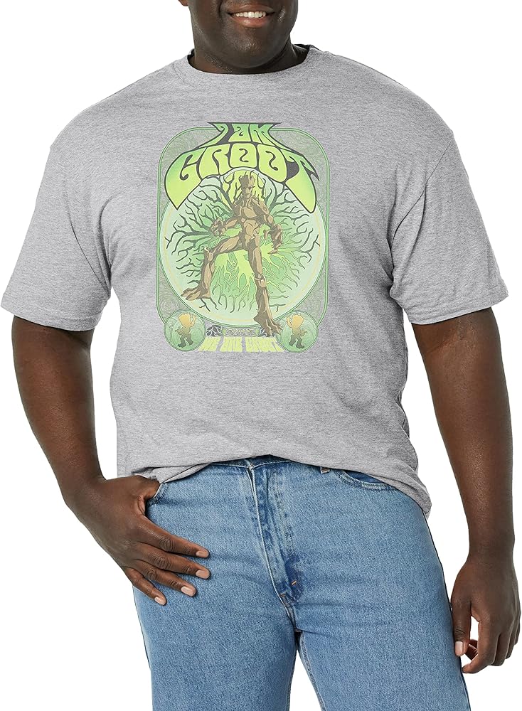 Marvel Classic Guardians of The Galaxy Groot Gig Men's Tops Short Sleeve Tee Shirt