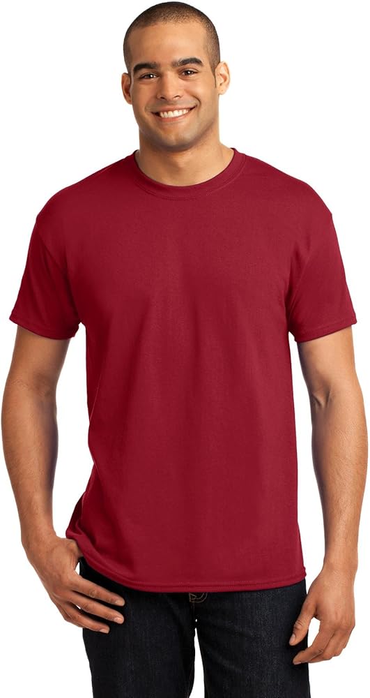 Hanes Men's 3 Pack Comfortblend Short Sleeve T-Shirt, L, Deep Red