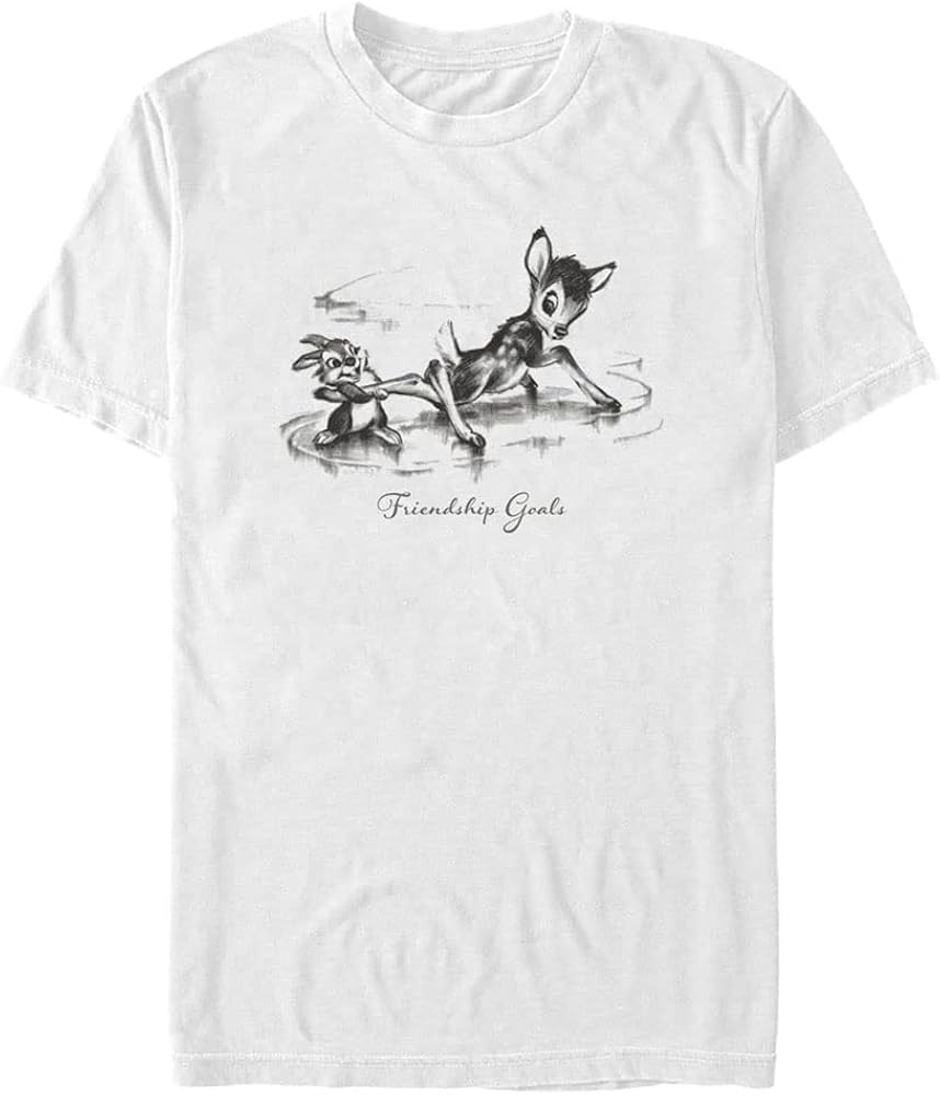 Disney Bambi Friendship Men's Tops Short Sleeve Tee Shirt