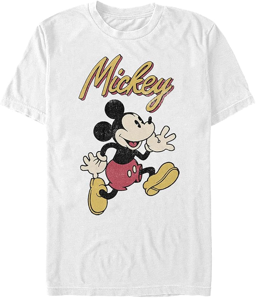 Disney Men's Characters Vintage Mickey T-Shirt