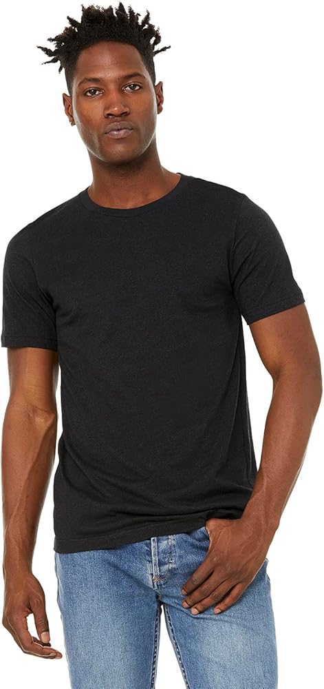 Bella + Canvas Unisex Sueded T-Shirt L BLACK HEATHER