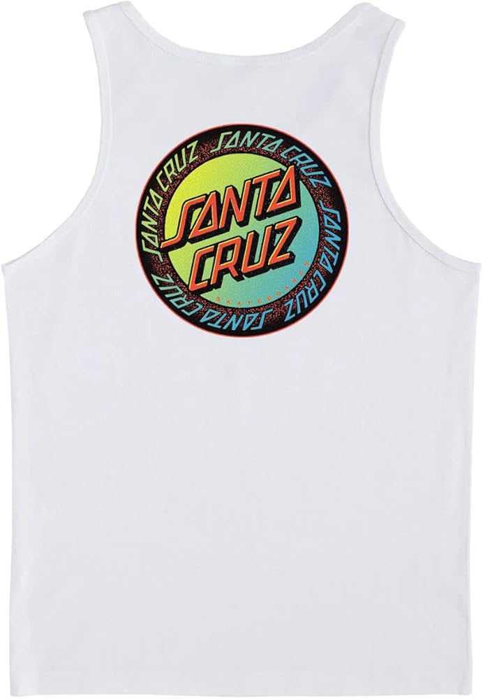 SANTA CRUZ Loud Ringed Dot Tank Regular T-Shirt White Sm Mens